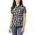 Mix Adinkra Women Polo Shirt Black Pattern