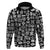 Mix Adinkra Zip Hoodie Black Pattern - Wonder Print Shop