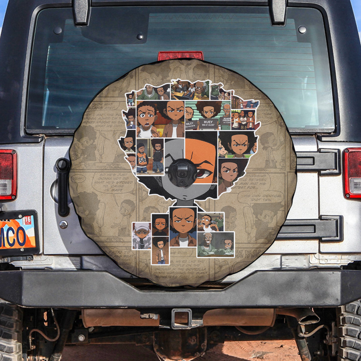 Huey Freeman Spare Tire Cover African American