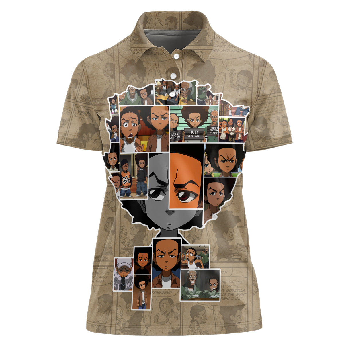 Huey Freeman Women Polo Shirt African American