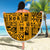 Culture Adinkra Beach Blanket West African Yellow Art - Wonder Print Shop