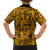 Culture Adinkra Family Matching Long Sleeve Bodycon Dress and Hawaiian Shirt West African Yellow Art - Wonder Print Shop