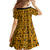 Culture Adinkra Family Matching Long Sleeve Bodycon Dress and Hawaiian Shirt West African Yellow Art - Wonder Print Shop