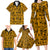 Culture Adinkra Family Matching Long Sleeve Bodycon Dress and Hawaiian Shirt West African Yellow Art - Wonder Print Shop