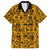 Culture Adinkra Family Matching Long Sleeve Bodycon Dress and Hawaiian Shirt West African Yellow Art - Wonder Print Shop