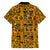 Culture Adinkra Family Matching Long Sleeve Bodycon Dress and Hawaiian Shirt West African Yellow Art - Wonder Print Shop