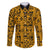 Culture Adinkra Family Matching Long Sleeve Bodycon Dress and Hawaiian Shirt West African Yellow Art - Wonder Print Shop