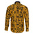 Culture Adinkra Family Matching Long Sleeve Bodycon Dress and Hawaiian Shirt West African Yellow Art - Wonder Print Shop