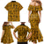 Culture Adinkra Family Matching Mermaid Dress and Hawaiian Shirt West African Yellow Art - Wonder Print Shop