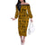 Culture Adinkra Family Matching Off The Shoulder Long Sleeve Dress and Hawaiian Shirt West African Yellow Art - Wonder Print Shop