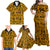 Culture Adinkra Family Matching Off Shoulder Maxi Dress and Hawaiian Shirt West African Yellow Art - Wonder Print Shop