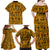 Culture Adinkra Family Matching Off Shoulder Maxi Dress and Hawaiian Shirt West African Yellow Art - Wonder Print Shop