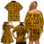 Culture Adinkra Family Matching Off Shoulder Short Dress and Hawaiian Shirt West African Yellow Art - Wonder Print Shop