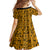 Culture Adinkra Family Matching Short Sleeve Bodycon Dress and Hawaiian Shirt West African Yellow Art - Wonder Print Shop