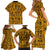 Culture Adinkra Family Matching Short Sleeve Bodycon Dress and Hawaiian Shirt West African Yellow Art - Wonder Print Shop