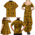 Culture Adinkra Family Matching Summer Maxi Dress and Hawaiian Shirt West African Yellow Art - Wonder Print Shop