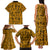 Culture Adinkra Family Matching Tank Maxi Dress and Hawaiian Shirt West African Yellow Art - Wonder Print Shop