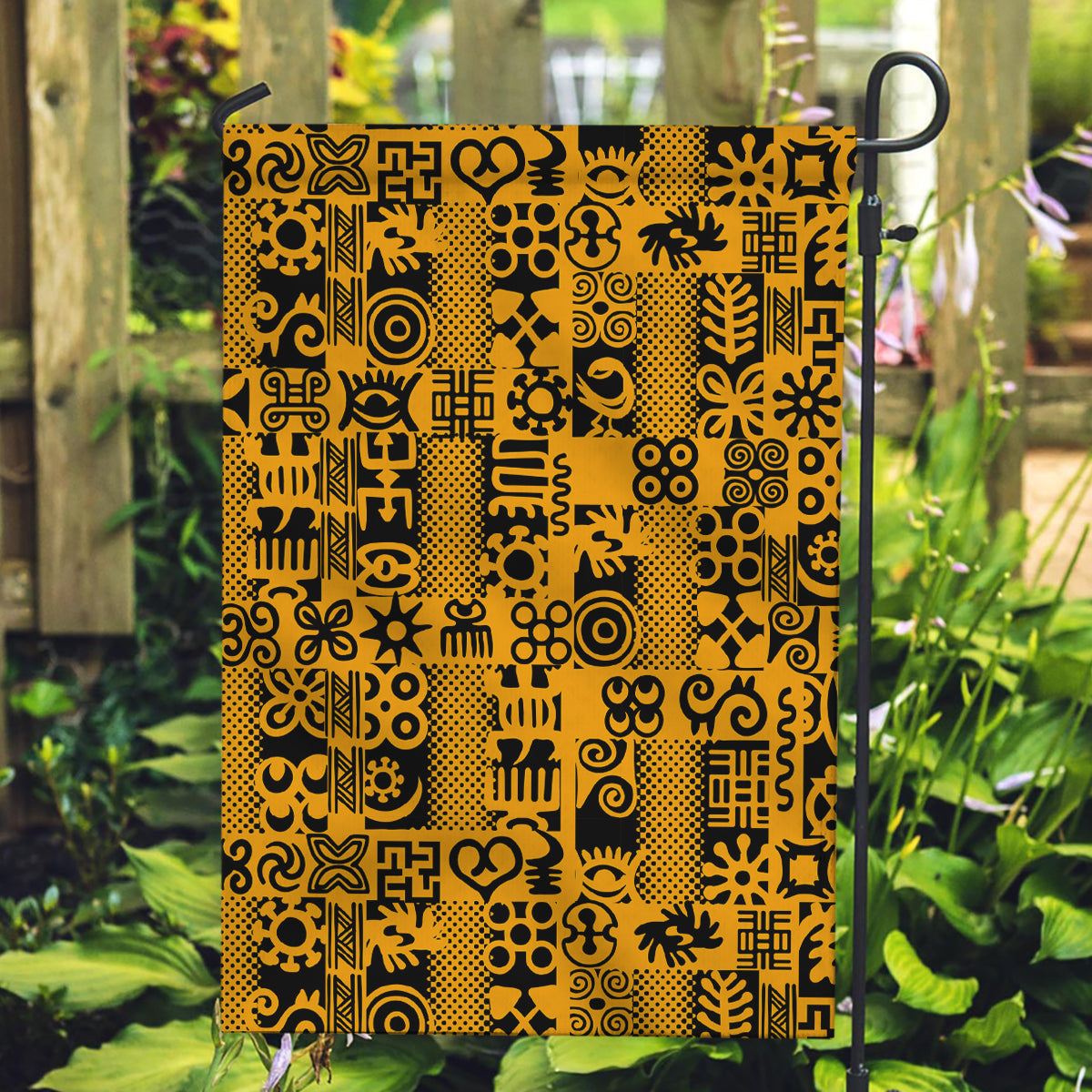 Culture Adinkra Garden Flag West African Yellow Art - Wonder Print Shop