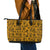 Culture Adinkra Leather Tote Bag West African Yellow Art - Wonder Print Shop