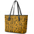 Culture Adinkra Leather Tote Bag West African Yellow Art - Wonder Print Shop