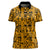 Culture Adinkra Women Polo Shirt West African Yellow Art