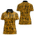 Culture Adinkra Women Polo Shirt West African Yellow Art