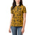 Culture Adinkra Women Polo Shirt West African Yellow Art