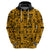 Culture Adinkra Zip Hoodie West African Yellow Art - Wonder Print Shop