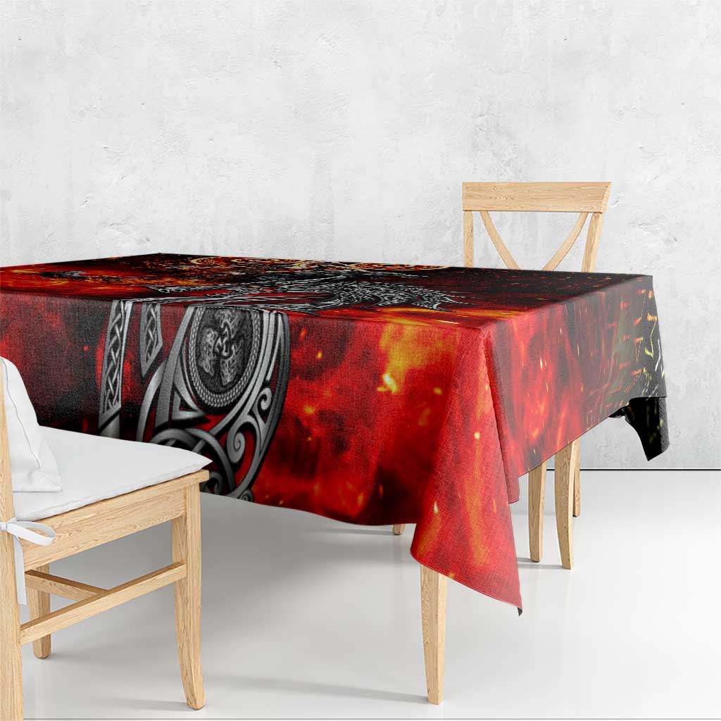 Ulfhednar Wofl Warrior Viking Tablecloth Runes Norse Mythology Fire