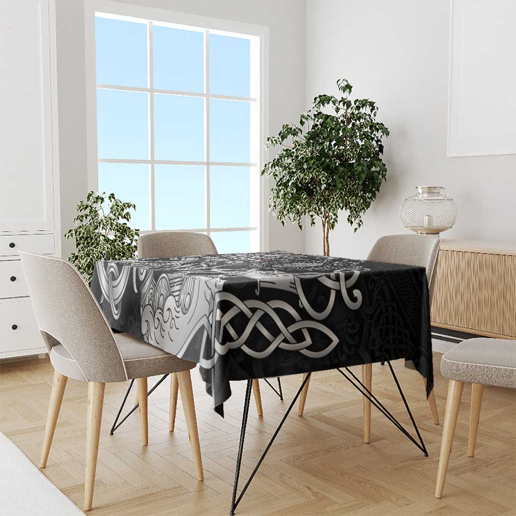 Viking Warrior Tablecloth Tales Entwined in Nordic Knotwork