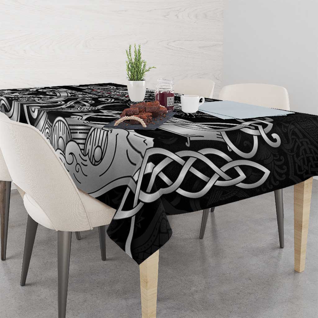Viking Warrior Tablecloth Tales Entwined in Nordic Knotwork