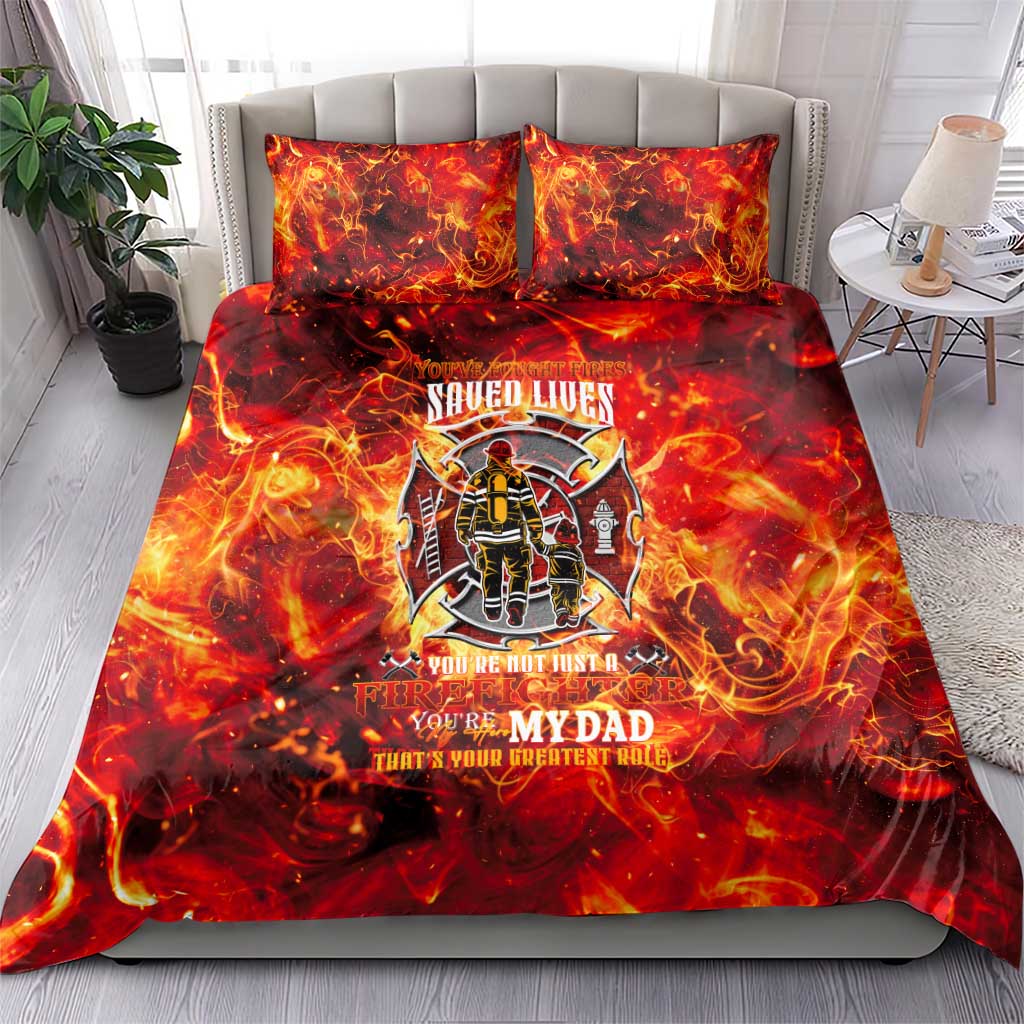 Firefighter Dad Bedding Set a Hero in the Flames - a Light in Our Lives