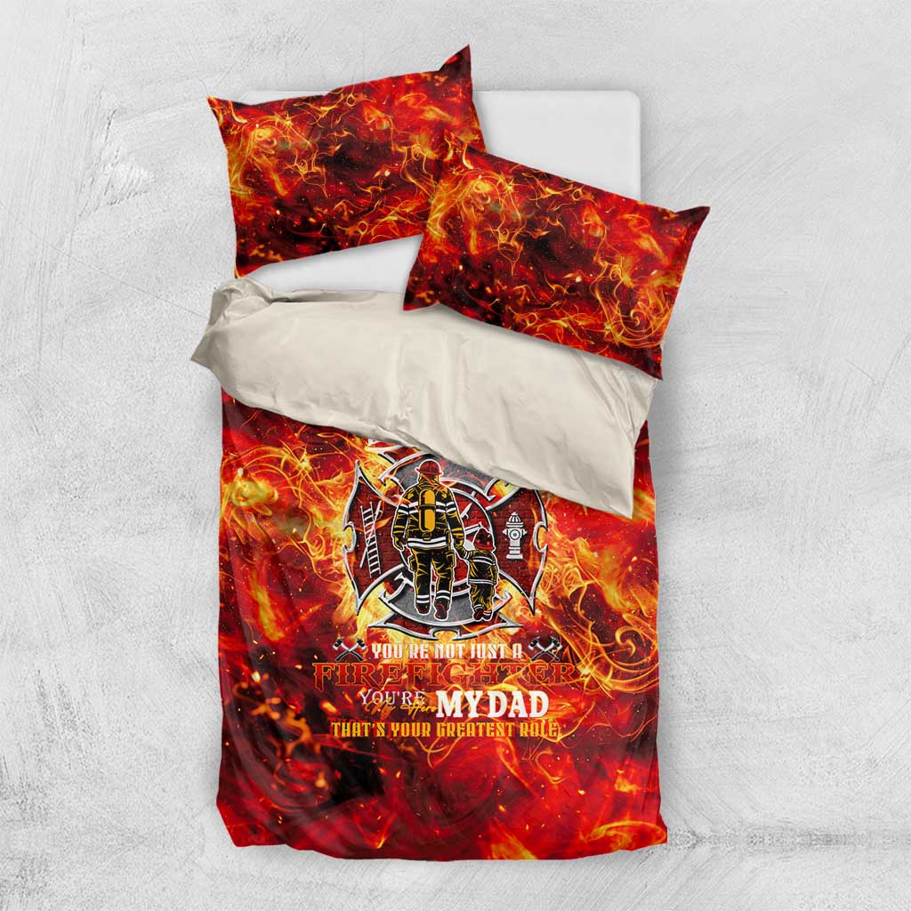Firefighter Dad Bedding Set a Hero in the Flames - a Light in Our Lives