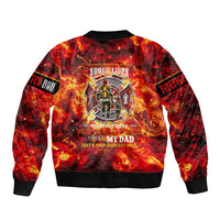 Firefighter Dad Bomber Jacket a Hero in the Flames - a Light in Our Lives