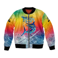 Fishing Dad Bomber Jacket Fast Sharp and Strong Like a Sailfish