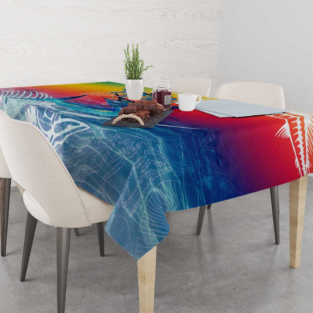 Fishing Dad Tablecloth Fast Sharp and Strong Like a Sailfish
