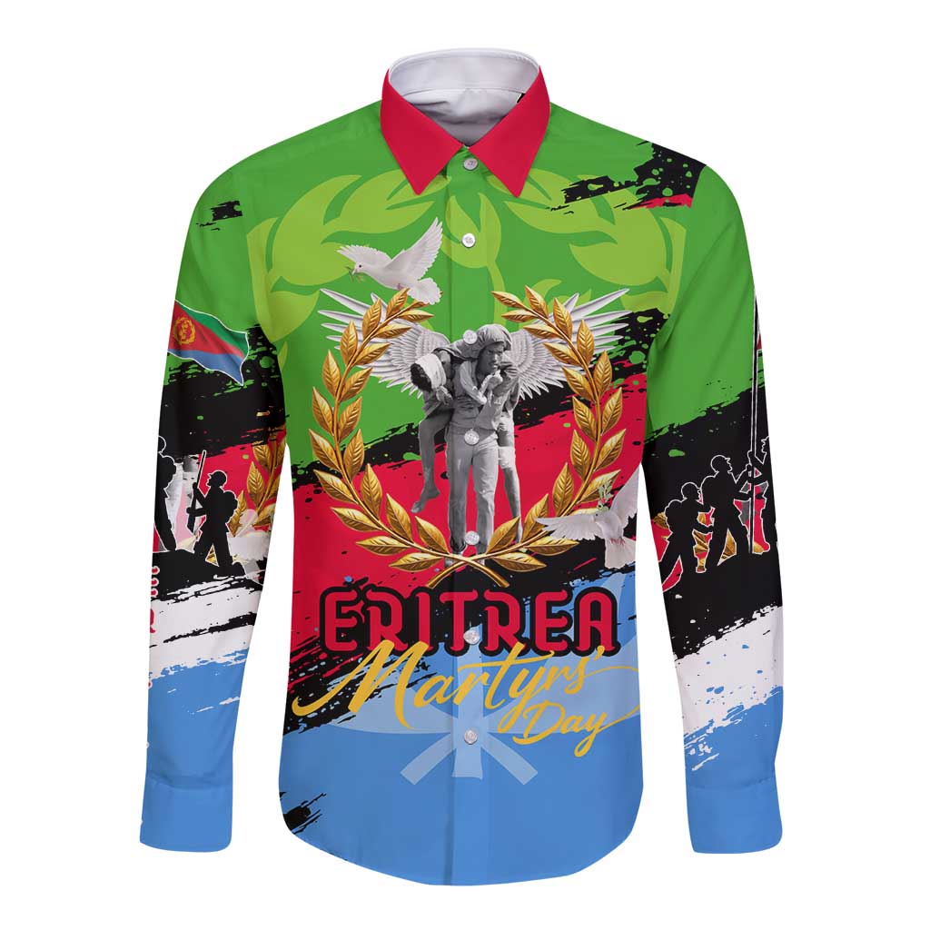 Eritrea Martyrs Live In Our Hearts Long Sleeve Button Shirt