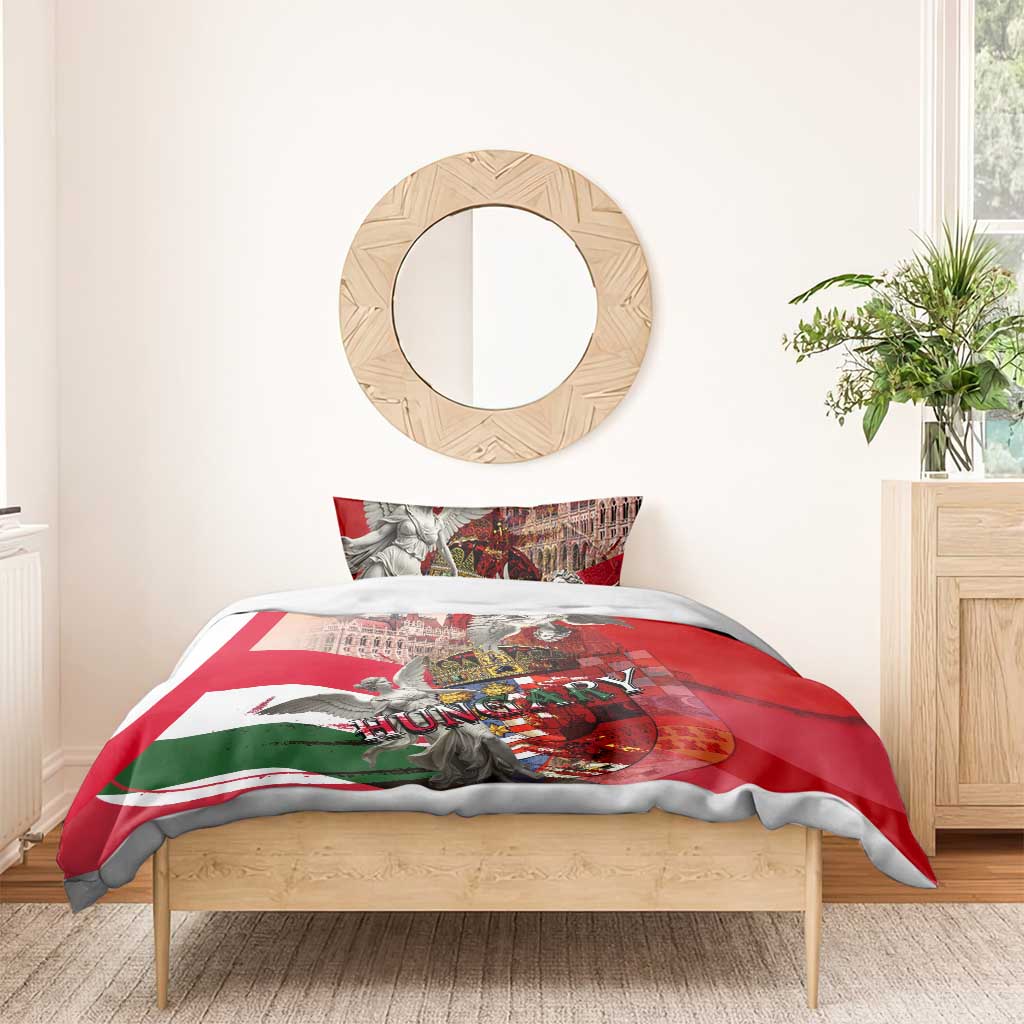 Hungary Bedding Set Crowned with History Guarded by Angels