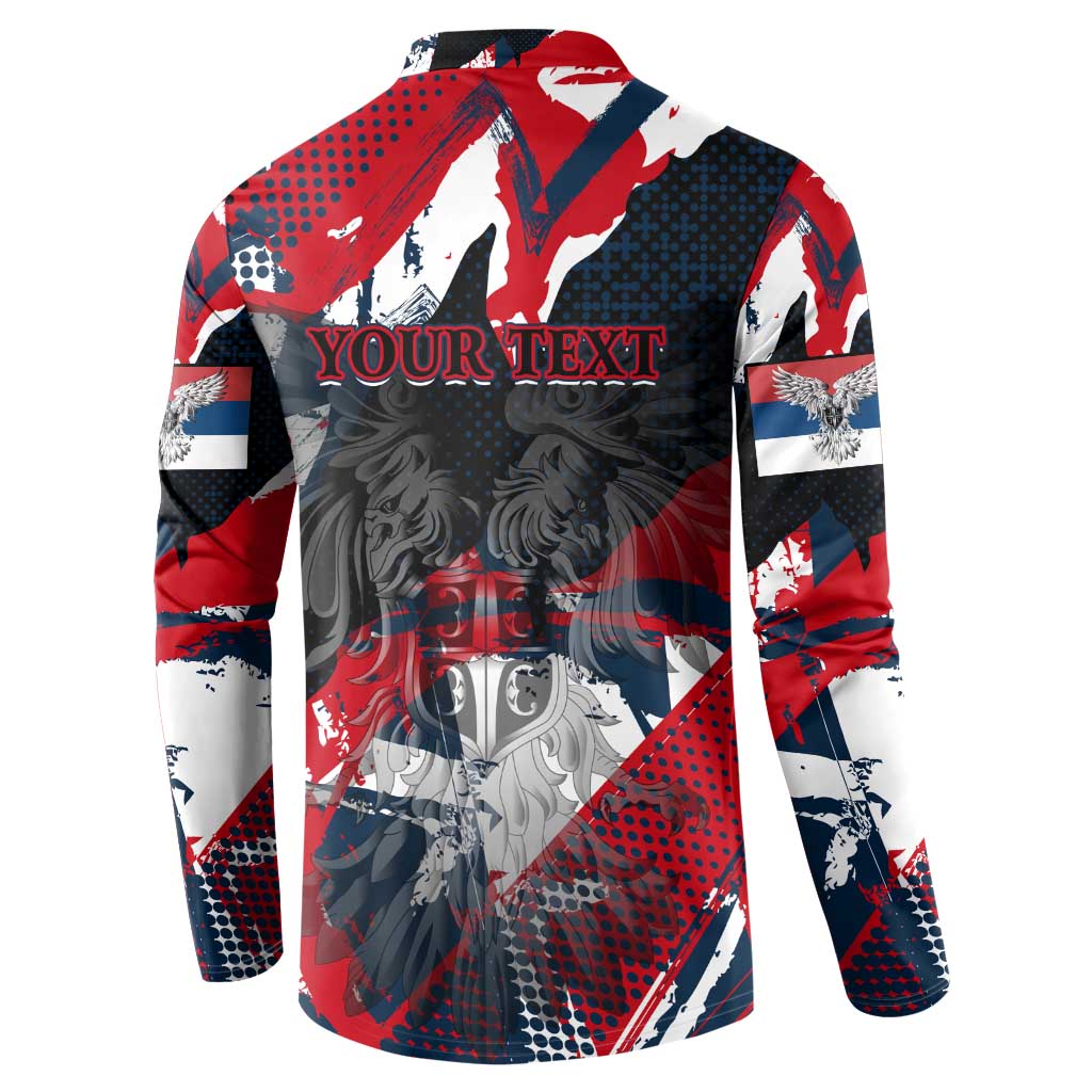 Serbia Button Sweatshirt Like the Phoenix – Rising from Ashes with Pride and Power