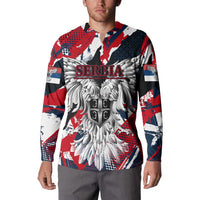 Serbia Button Sweatshirt Like the Phoenix – Rising from Ashes with Pride and Power