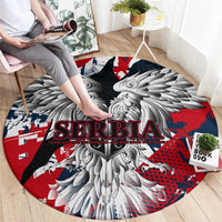 Serbia Round Carpet Like the Phoenix – Rising from Ashes with Pride and Power