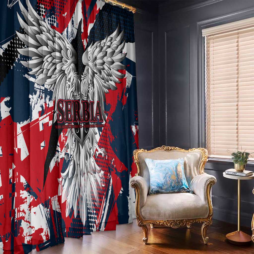 Serbia Window Curtain Like the Phoenix – Rising from Ashes with Pride and Power