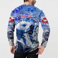 Greenland Button Sweatshirt Polar Bear Power You Snow Much