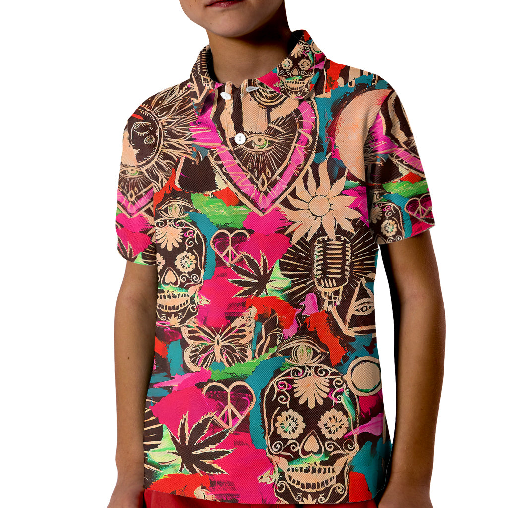 Festival Memories Skull Kid Polo Shirt - Wonder Print Shop