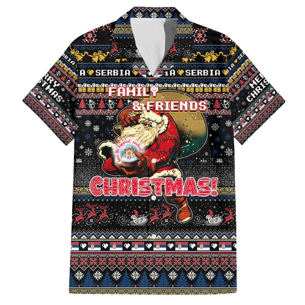 Serbia Hawaiian Shirt Merry Christmas Family and Friends - Wonder Print Shop