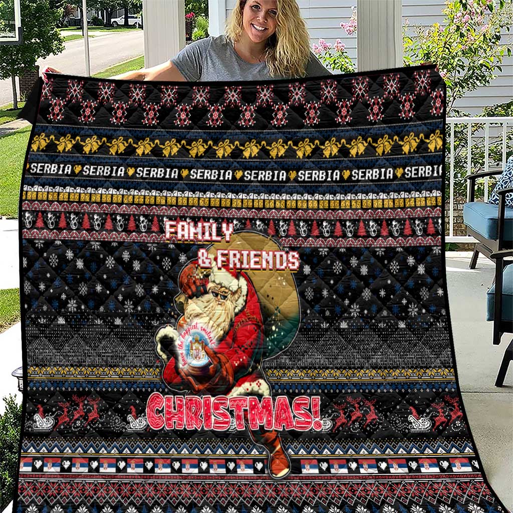 Serbia Quilt Merry Christmas Family and Friends - Wonder Print Shop