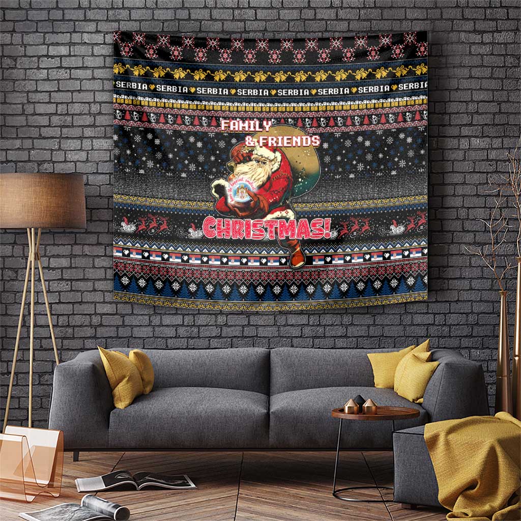 Serbia Tapestry Merry Christmas Family and Friends