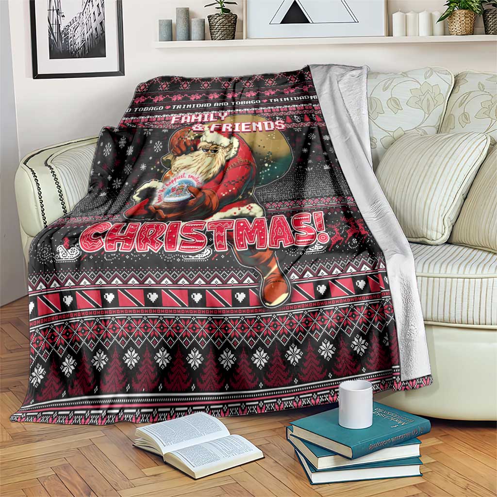 Trinidad and Tobago Blanket Merry Christmas Family and Friends