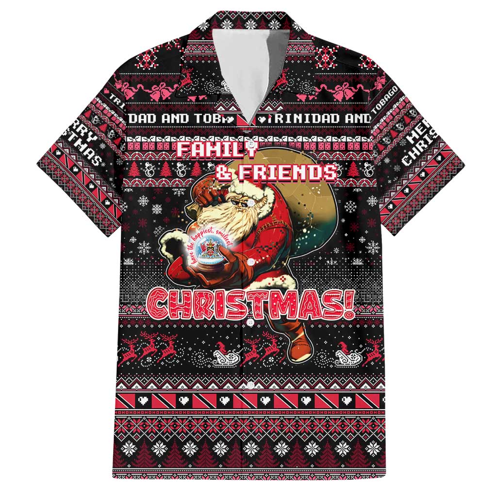 Trinidad and Tobago Hawaiian Shirt Merry Christmas Family and Friends - Wonder Print Shop