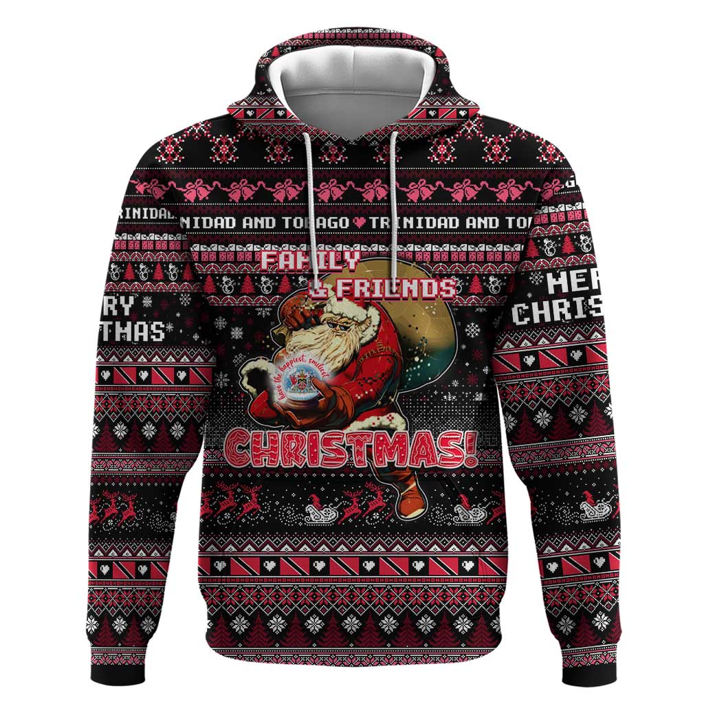 Trinidad and Tobago Hoodie Merry Christmas Family and Friends - Wonder Print Shop